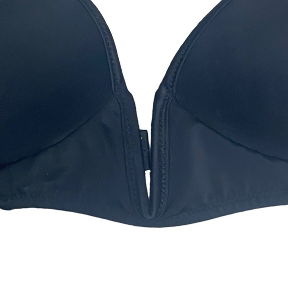 NWT SunDazed 32B/C Bikini Top Black Maya V Wire Bra Sized Underwire Swimsuit - Picture 5 of 9
